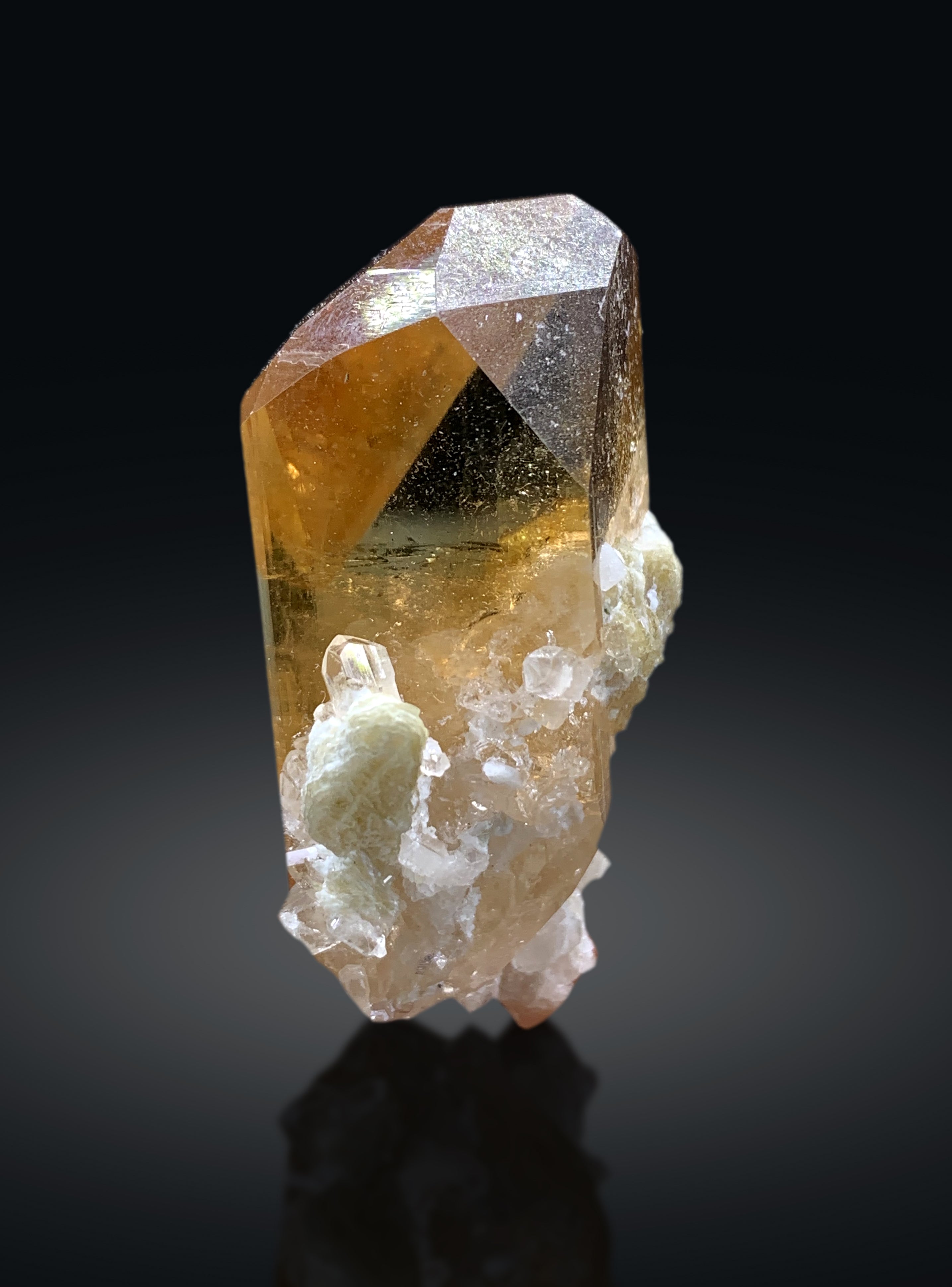 Gemmy Topaz Crystal on Mica from Skardu Pakistan - 43 gram