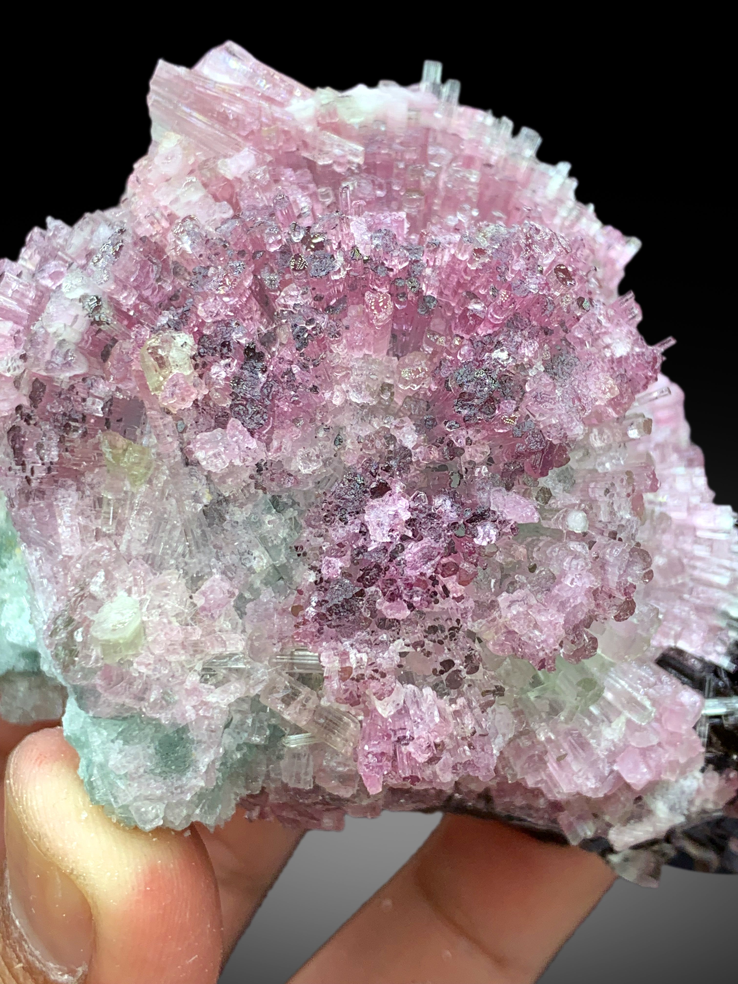 Cotton Candy Tourmaline Cluster with Quartz, Tourmaline Bunch, Crystals Cluster, Tourmaline Specimen, Afghan Tourmaline - 399 gram