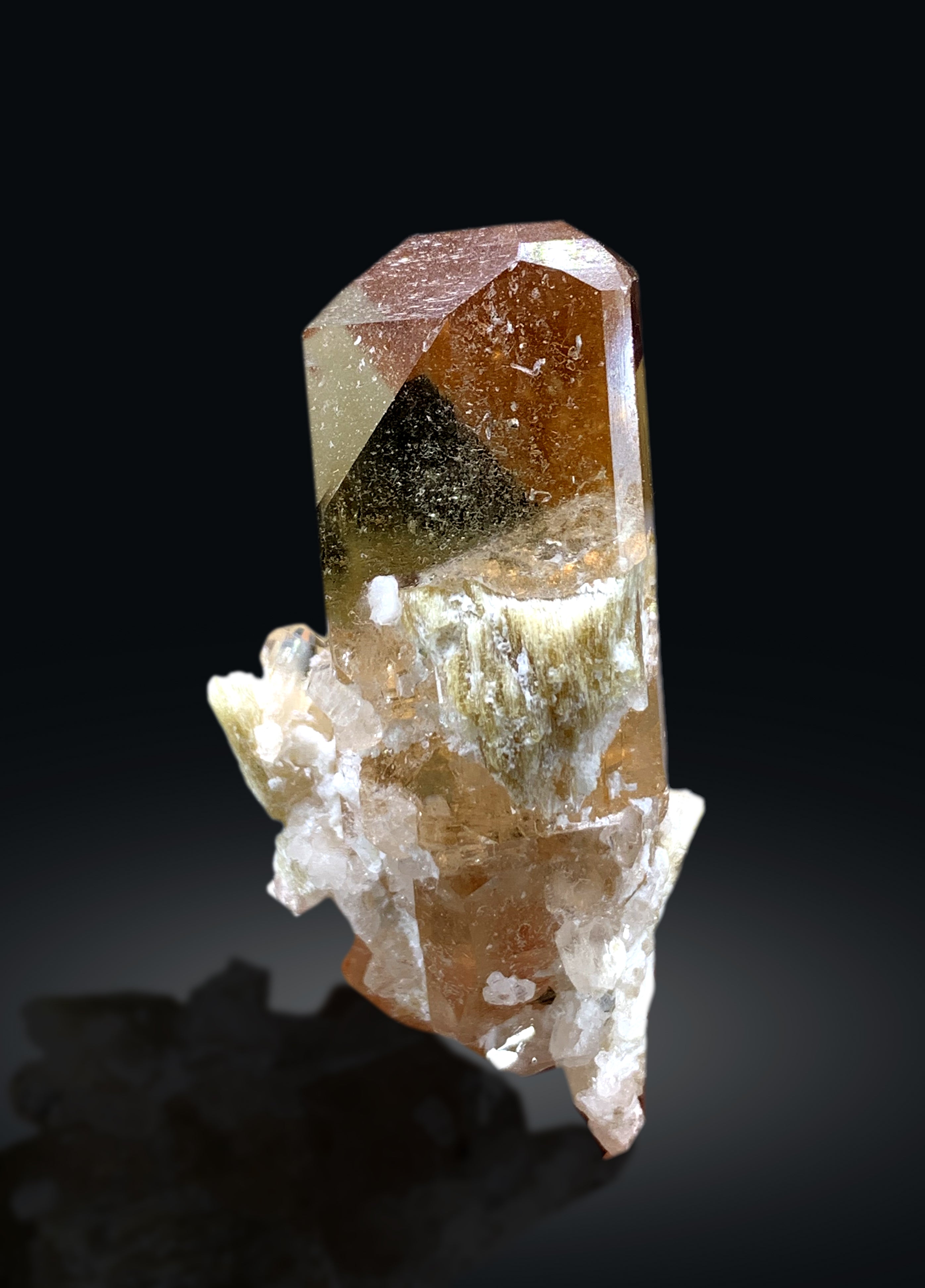 Gemmy Topaz Crystal on Mica from Skardu Pakistan - 43 gram