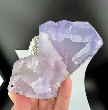 Bi-Color Fluorite Crystal With Mica From Afghanistan - 465 Grams