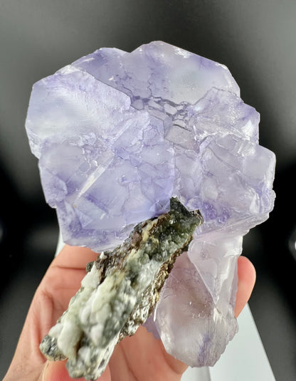 Bi-Color Fluorite Crystal With Mica From Afghanistan - 465 Grams