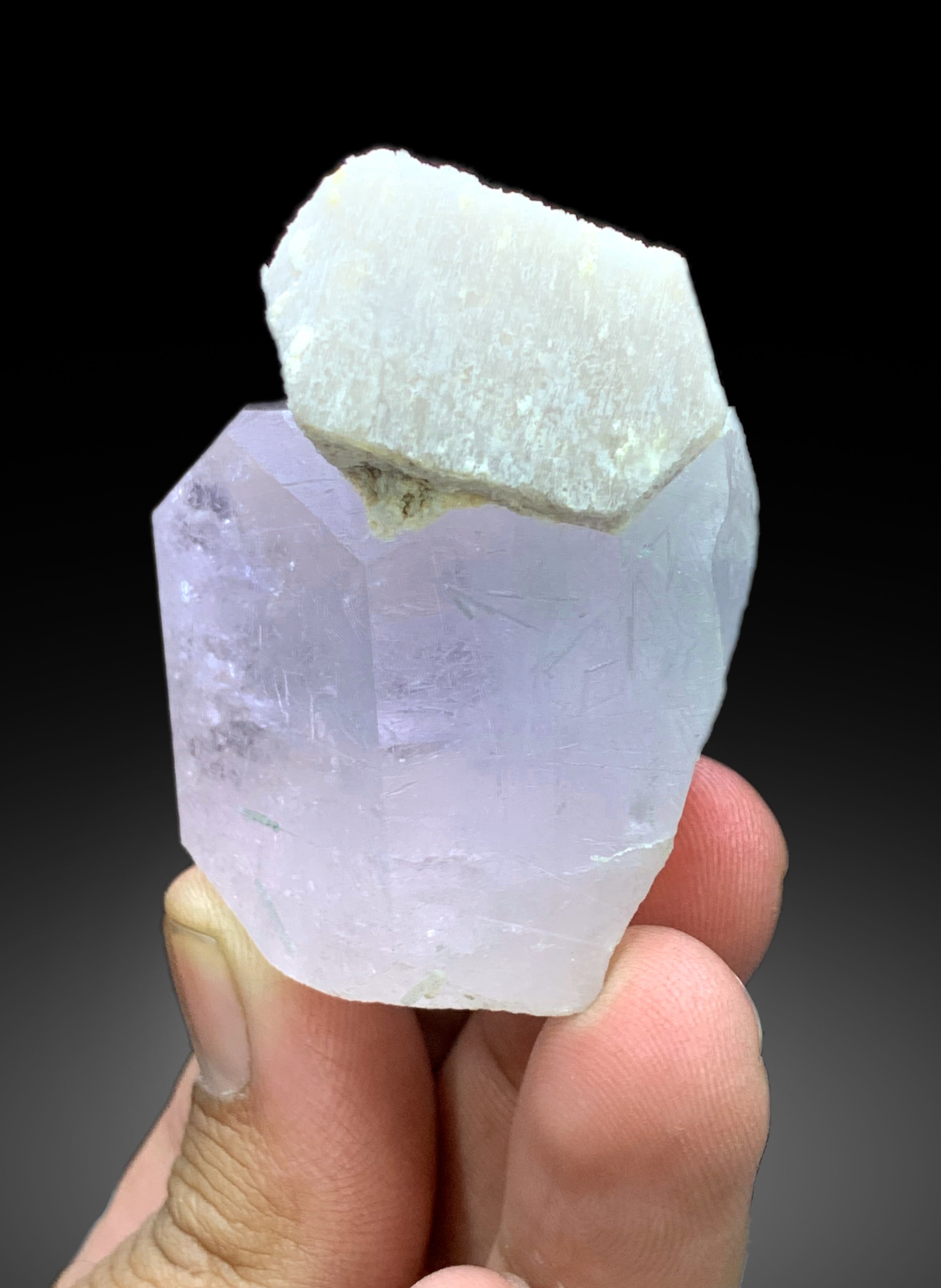 Natural Pink Morganite with Microcline Feldspar from Pakistan - 132 gram