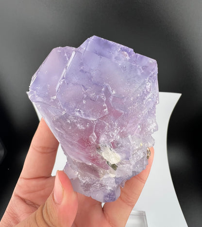 Bi-Color Fluorite Crystal With Mica From Afghanistan - 465 Grams