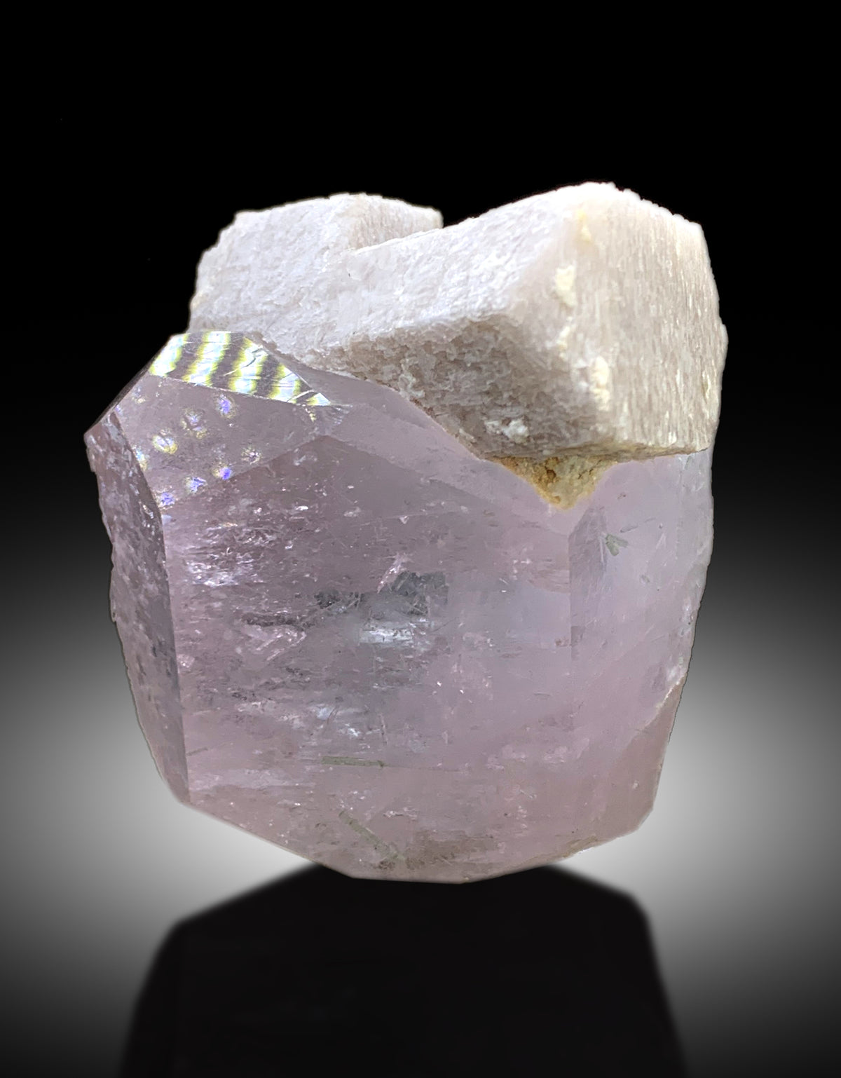 Natural Pink Morganite with Microcline Feldspar from Pakistan - 132 gram