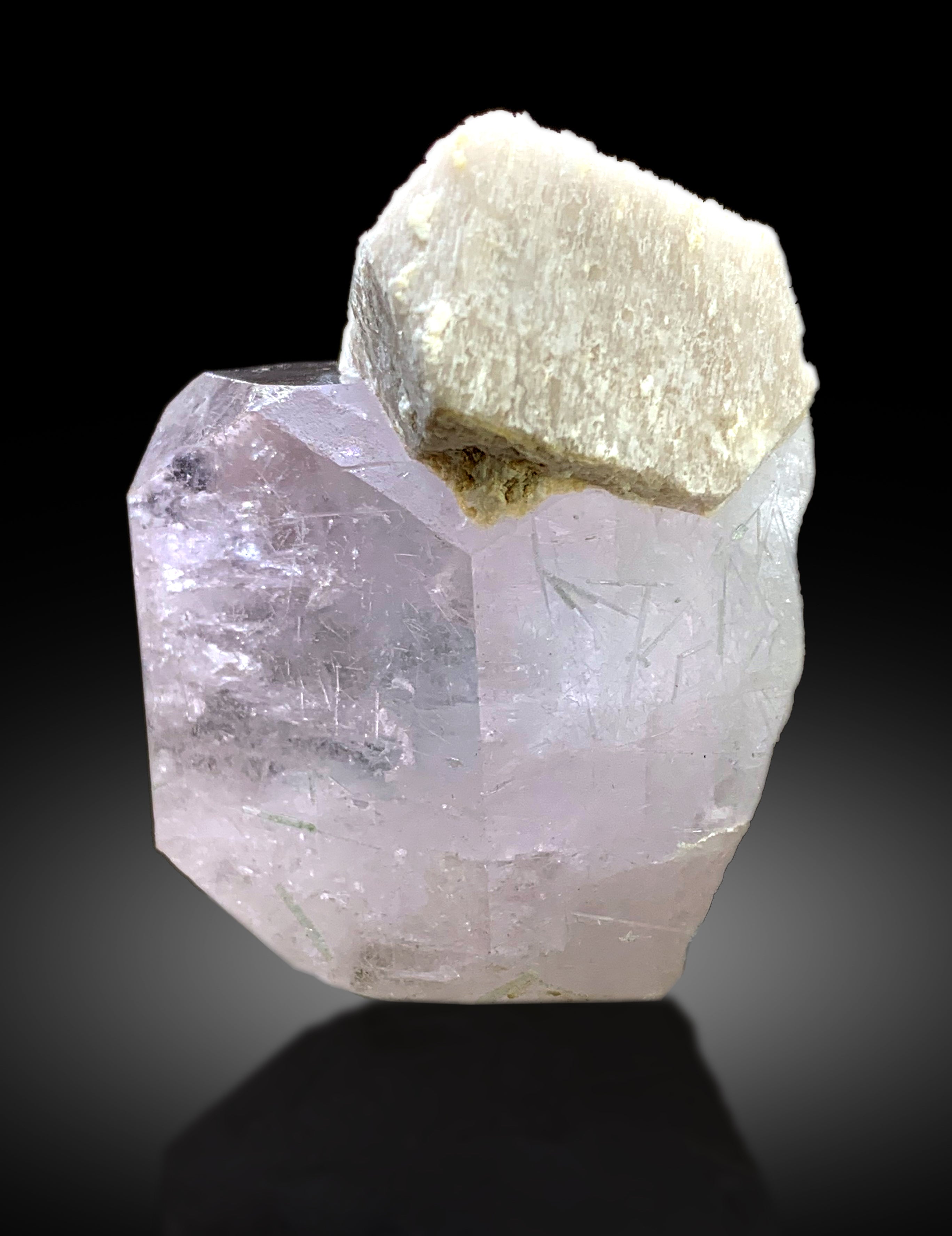 Natural Pink Morganite with Microcline Feldspar from Pakistan - 132 gram