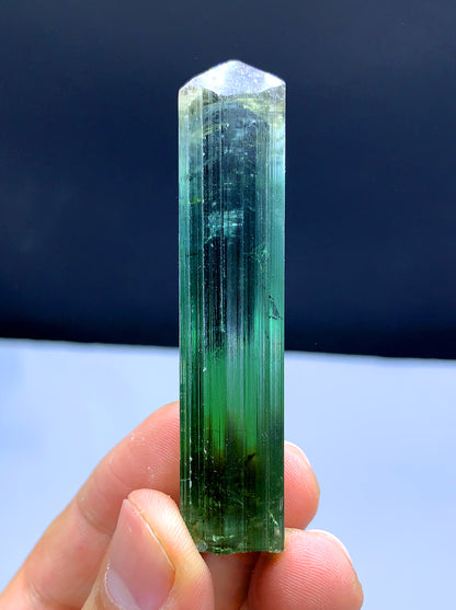 Gem Grade Bluish Green Tourmaline Crystal from Afghanistan - 28 grams