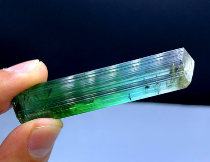 Gem Grade Bluish Green Tourmaline Crystal from Afghanistan - 28 grams