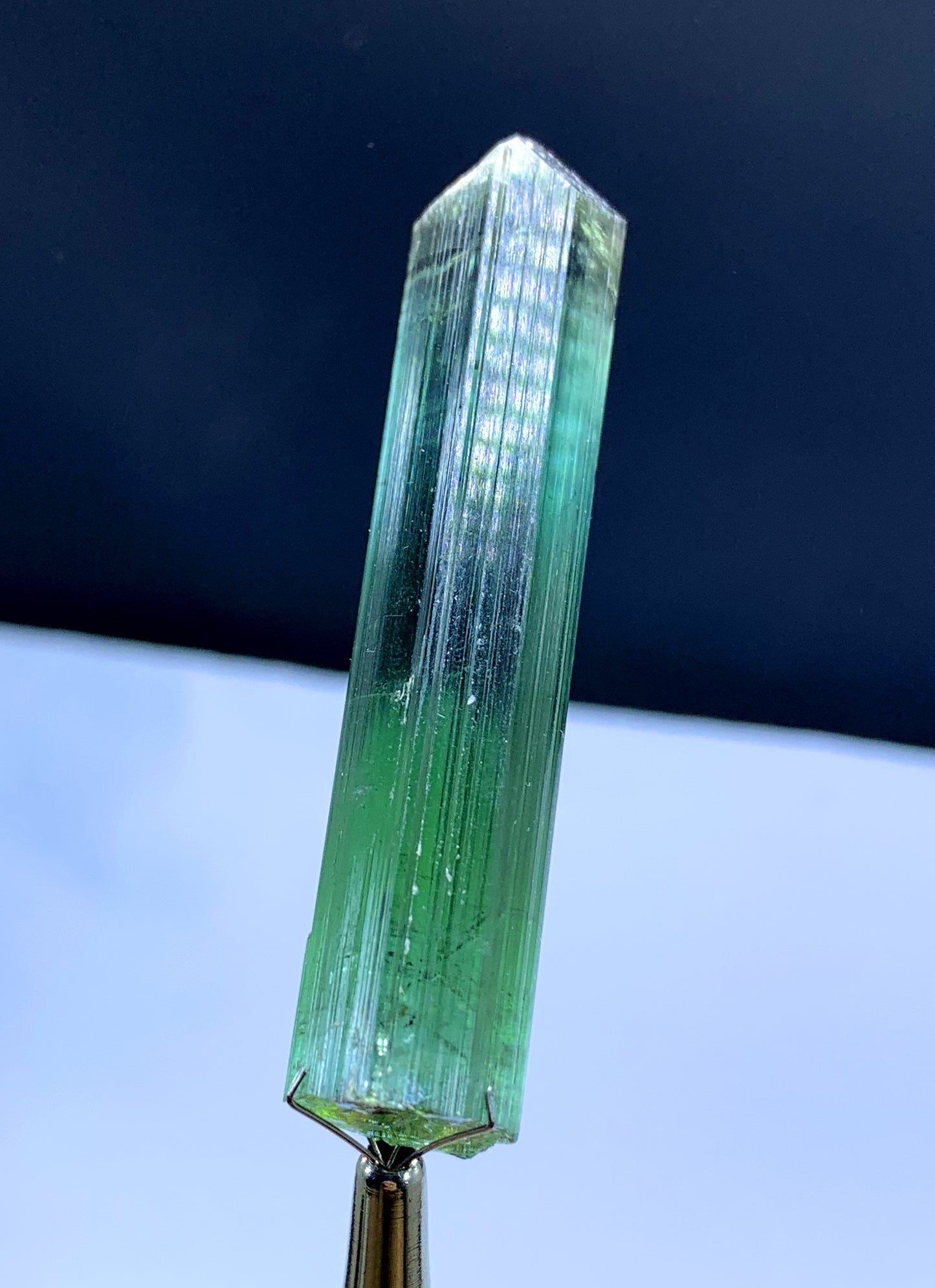 Gem Grade Bluish Green Tourmaline Crystal from Afghanistan - 28 grams