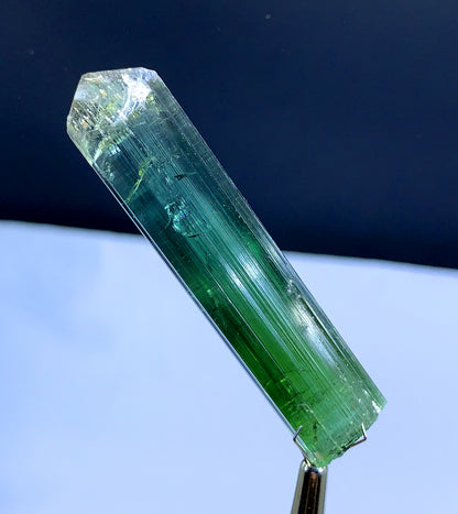 Gem Grade Bluish Green Tourmaline Crystal from Afghanistan - 28 grams