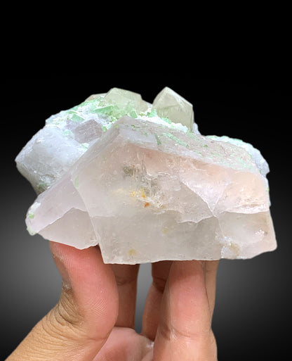 Pink Color Morganite with Green Tourmalines, Quartz and Albite, Morganite Specimen from Dara-i-Pech Afghanistan - 337 gram