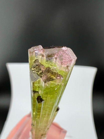 Blue Aquamarine Crystals With Schorl Spray And Feldspar From Pakistan - 92 Grams