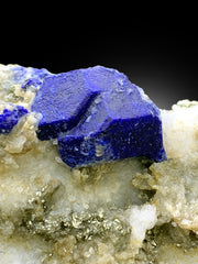 Ink Blue Lapis Lazuli with Pyrite on Matrix Kokcha Valley Badakhshan Afghanistan  - 413 gram