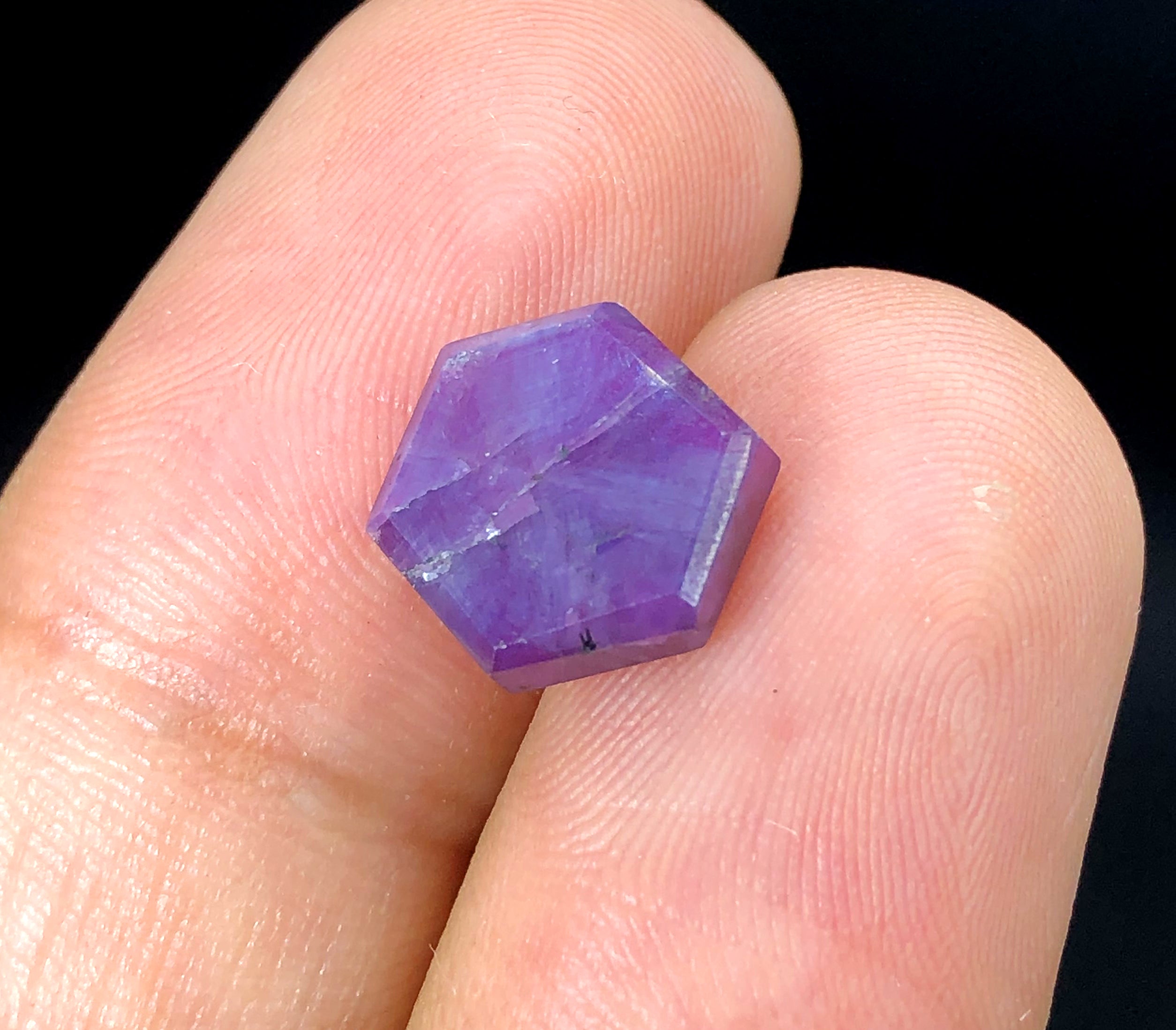 Rare Pink Kashmir Sapphire Trapiche Slice - 4.65 Carats, 11*10*03 mm