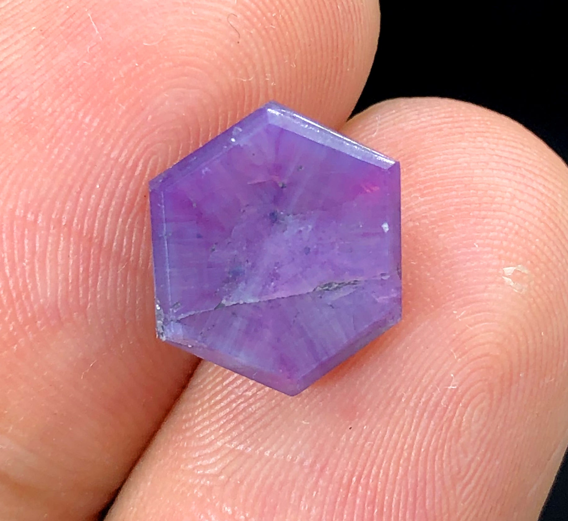 Rare Pink Kashmir Sapphire Trapiche Slice - 4.65 Carats, 11*10*03 mm