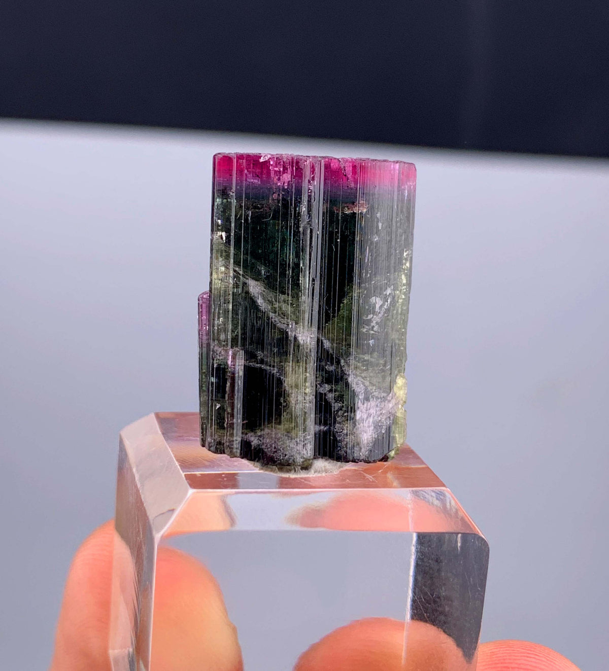 Bi-color Tourmaline Crystal From Afghanistan - 9 Grams