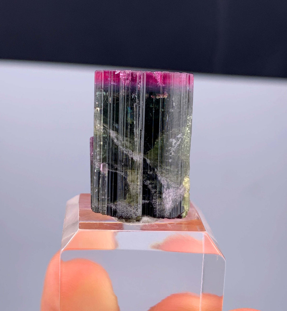 Bi-color Tourmaline Crystal From Afghanistan - 9 Grams