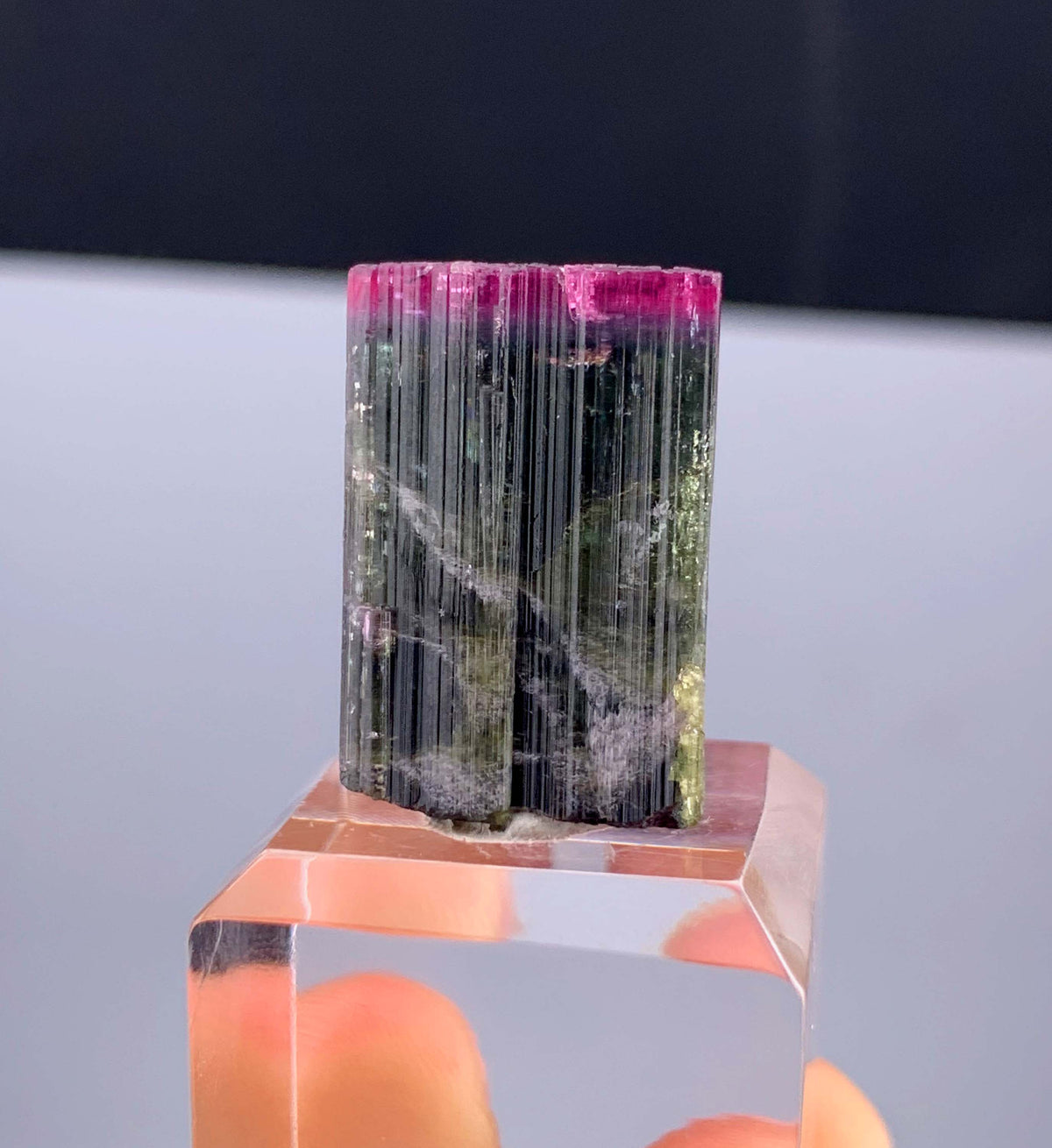 Bi-color Tourmaline Crystal From Afghanistan - 9 Grams