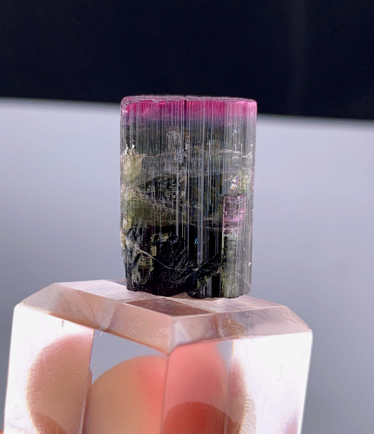 Bi-color Tourmaline Crystal From Afghanistan - 9 Grams
