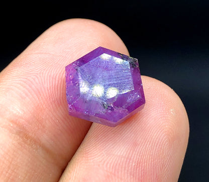 Rare Pink Kashmir Sapphire Trapiche Slice - 10.60 Carats, 12*11*06 mm