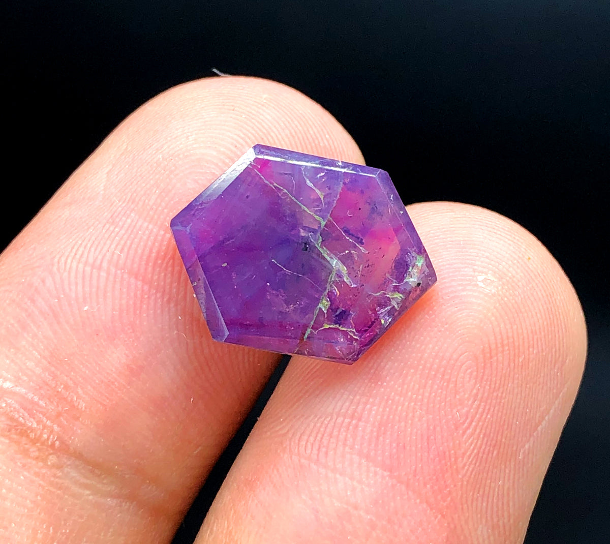 Rare Pink Kashmir Sapphire Trapiche Slice - 6.65 Carats, 13*12*03 mm