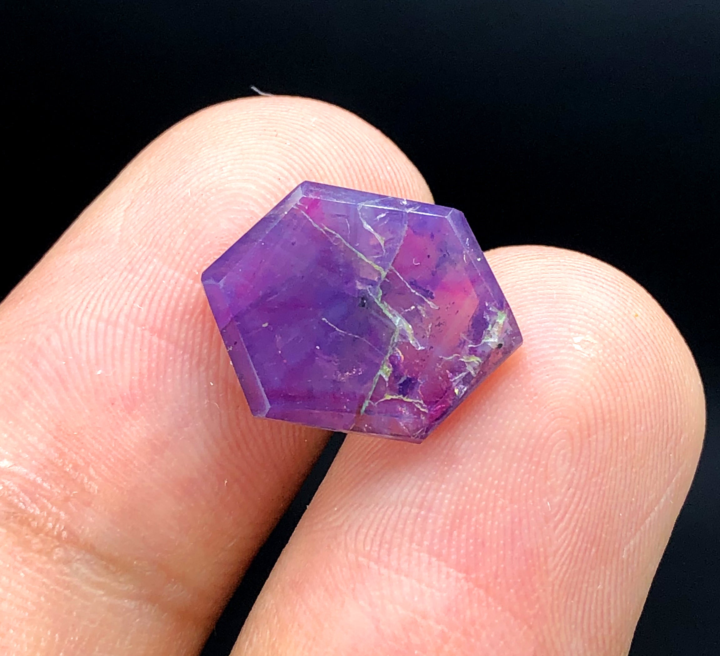 Rare Pink Kashmir Sapphire Trapiche Slice - 6.65 Carats, 13*12*03 mm