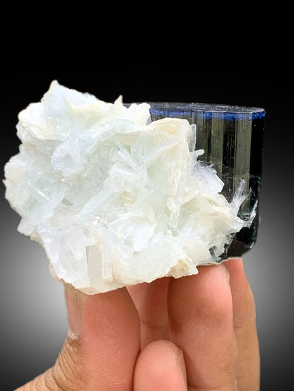 Blue Cap Tourmaline with Cleavelandite Albite from Paprok Afghanistan - 167 gram