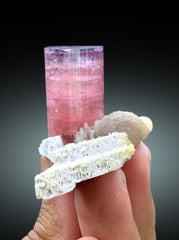 Top Grade Tricolor Tourmaline with Lepidolite and Feldspar from Paprok Afghanistan - 30 gram