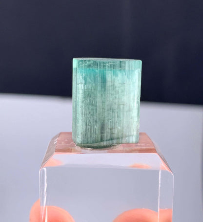 Rare Cats eye Green Tourmaline Crystal From Afghanistan - 23.80 Carats