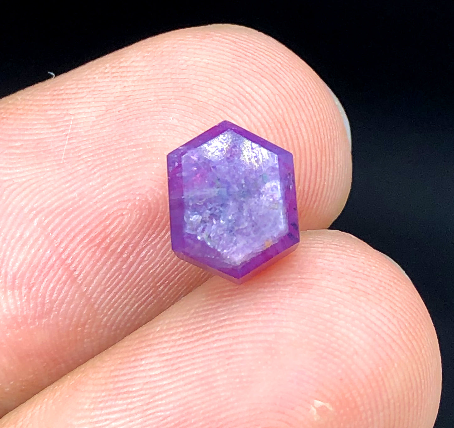 Rare Pink Kashmir Sapphire Trapiche Slice - 4.00 Carats, 08*07*05 mm