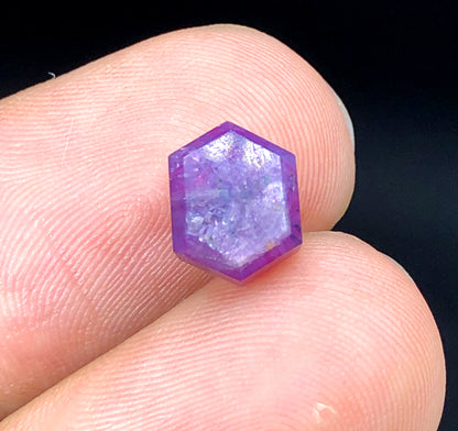 Rare Pink Kashmir Sapphire Trapiche Slice - 4.00 Carats, 08*07*05 mm