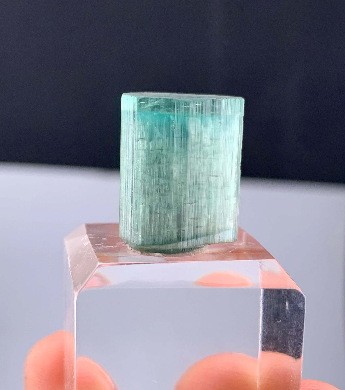 Rare Cats eye Green Tourmaline Crystal From Afghanistan - 23.80 Carats