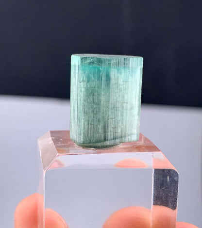 Rare Cats eye Green Tourmaline Crystal From Afghanistan - 23.80 Carats