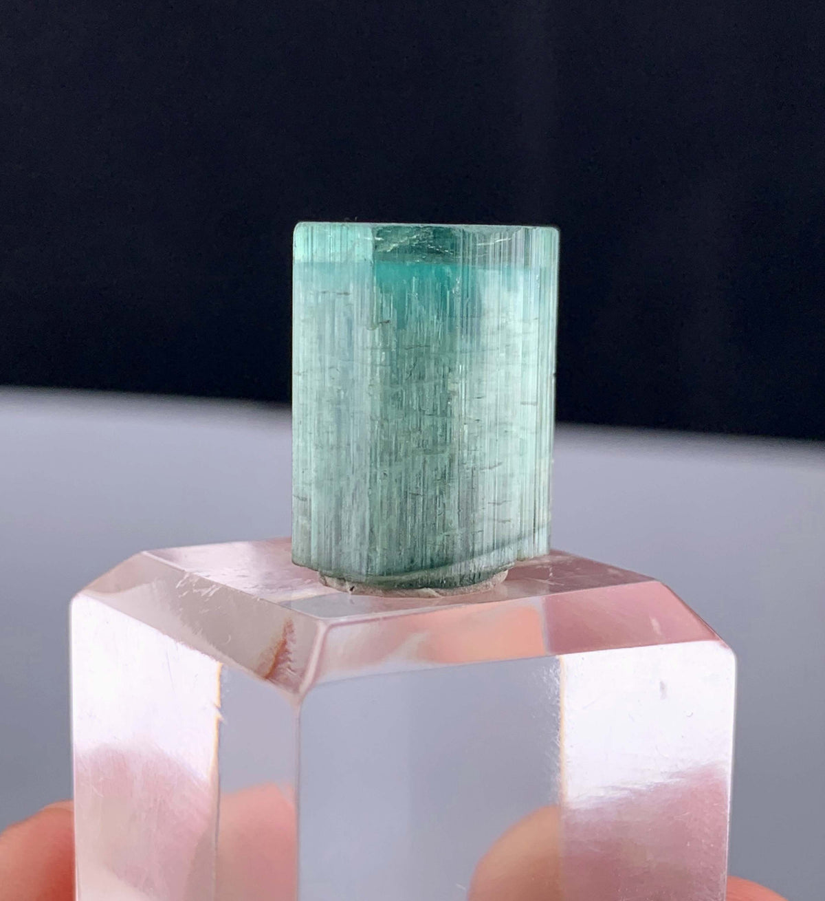 Rare Cats eye Green Tourmaline Crystal From Afghanistan - 23.80 Carats