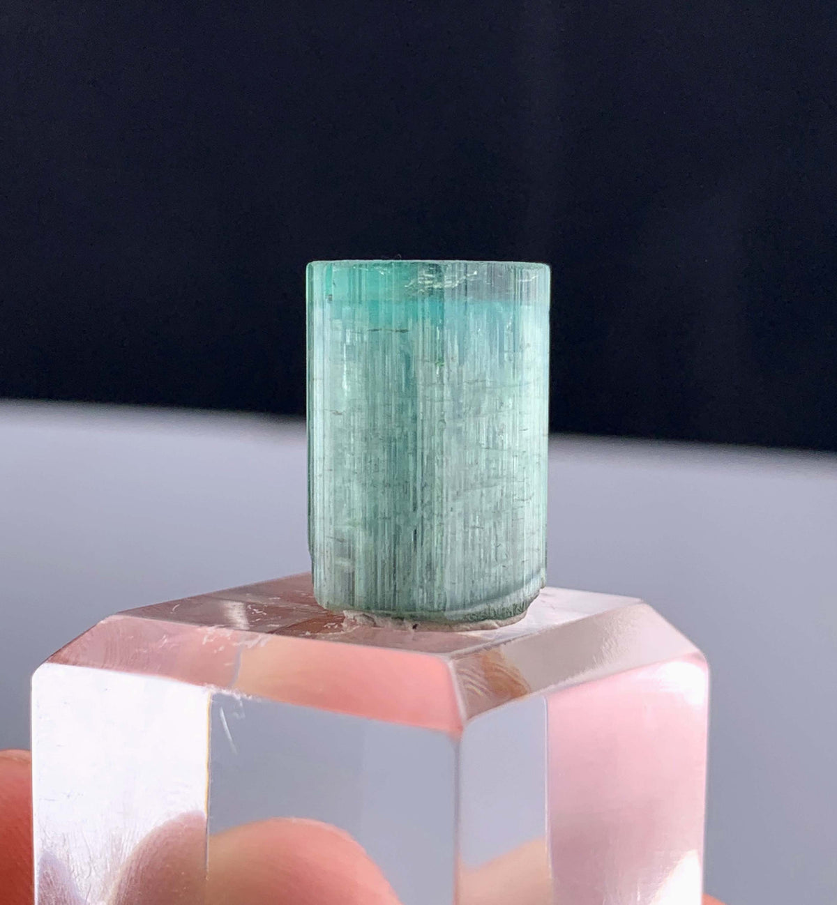 Rare Cats eye Green Tourmaline Crystal From Afghanistan - 23.80 Carats