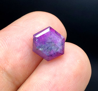 Rare Pink Kashmir Sapphire Trapiche Slice - 4.80 Carats, 10*09*05 mm
