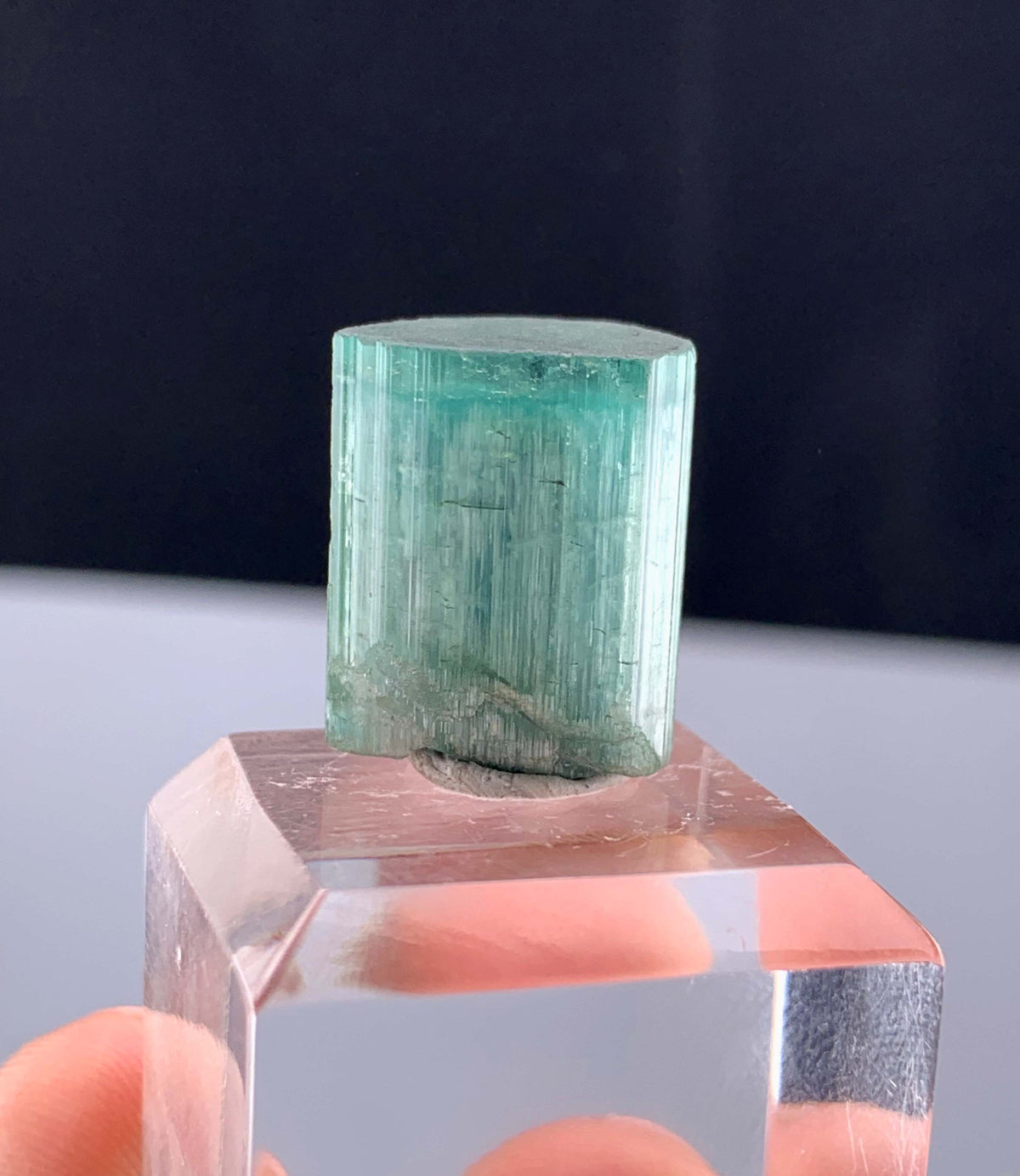 Rare Cats eye Green Tourmaline Crystal From Afghanistan - 23.80 Carats