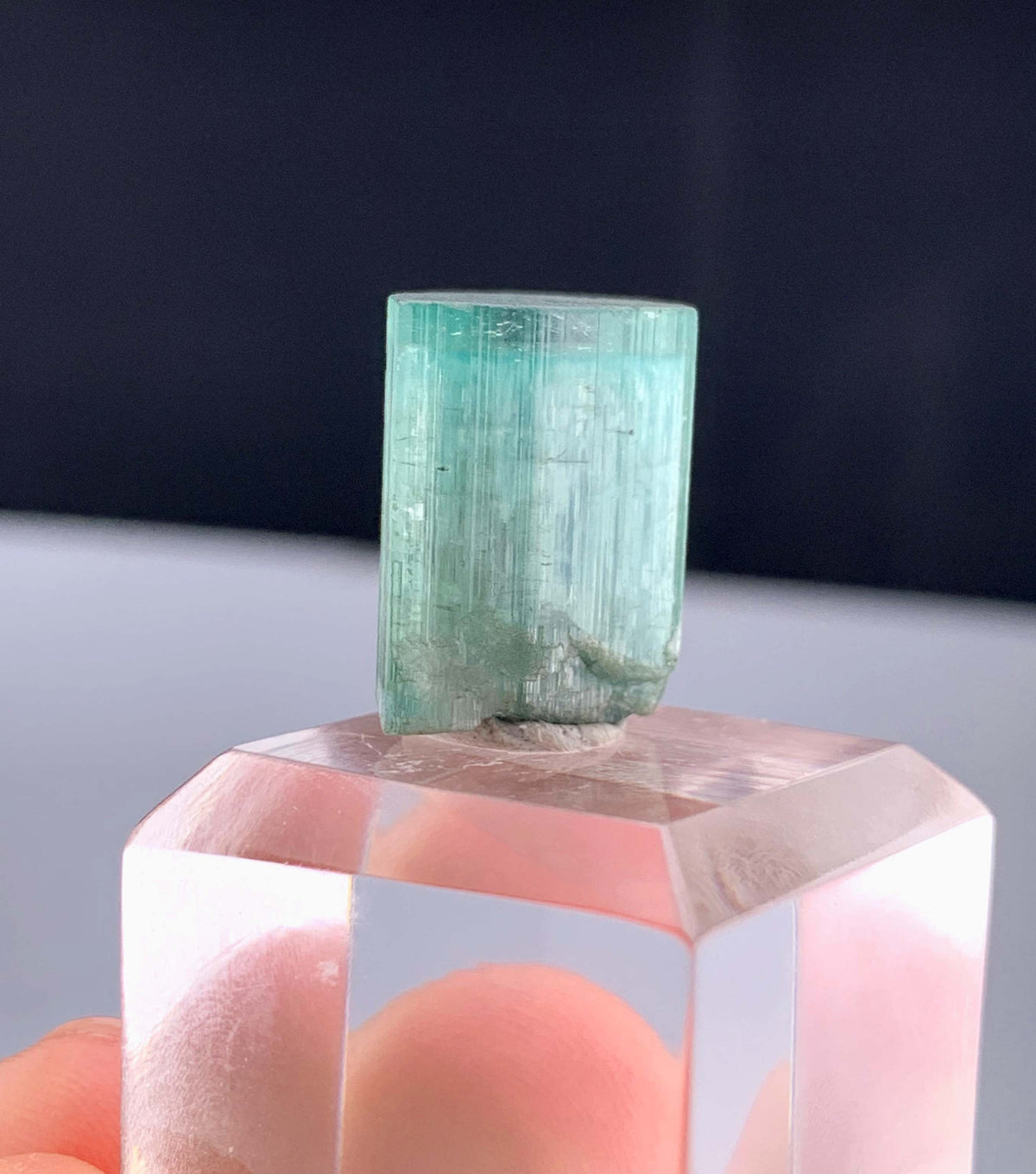 Rare Cats eye Green Tourmaline Crystal From Afghanistan - 23.80 Carats