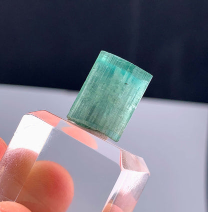 Rare Cats eye Green Tourmaline Crystal From Afghanistan - 23.80 Carats