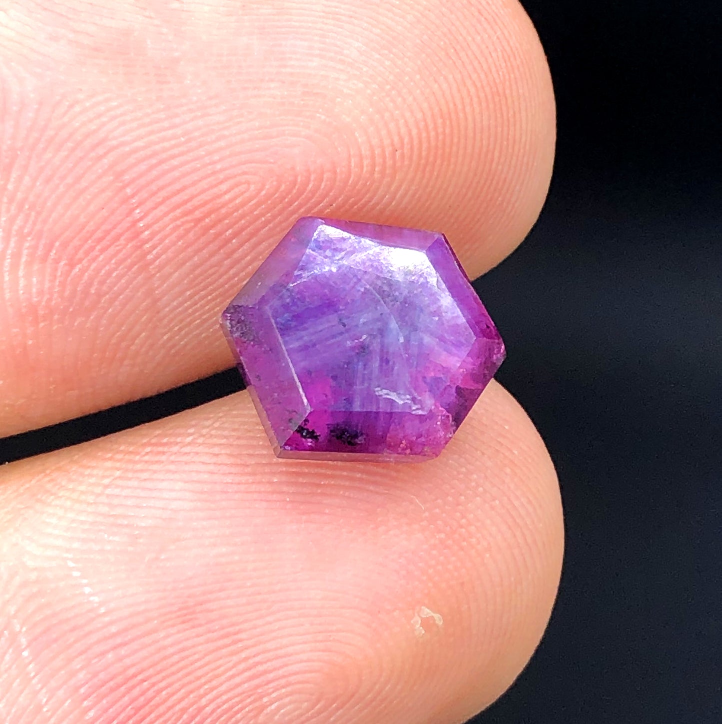 Rare Pink Kashmir Sapphire Trapiche Slice - 4.80 Carats, 10*09*05 mm
