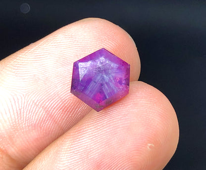 Rare Pink Kashmir Sapphire Trapiche Slice - 4.80 Carats, 10*09*05 mm