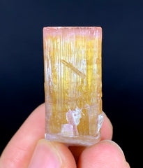 Pink Cap Orange Color Tourmaline Crystal from Paprok Afghanistan - 21 gram