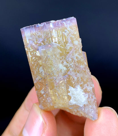 Pink Cap Orange Color Tourmaline Crystal from Paprok Afghanistan - 36 gram