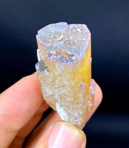 Pink Cap Orange Color Tourmaline Crystal from Paprok Afghanistan - 36 gram