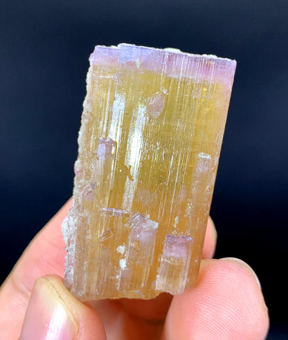 Pink Cap Orange Color Tourmaline Crystal from Paprok Afghanistan - 36 gram
