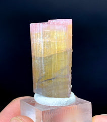 Pink Cap Orange Color Tourmaline Crystal from Paprok Afghanistan - 12 gram