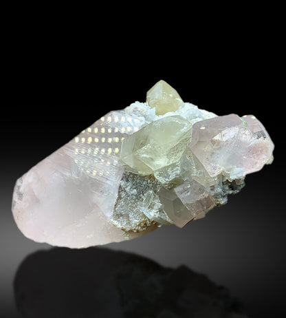 Pink Morganite Crystals with Quartz, Green Tourmalines and Lepidolite, Morganite Specimen, Fine Mineral - 625 gram