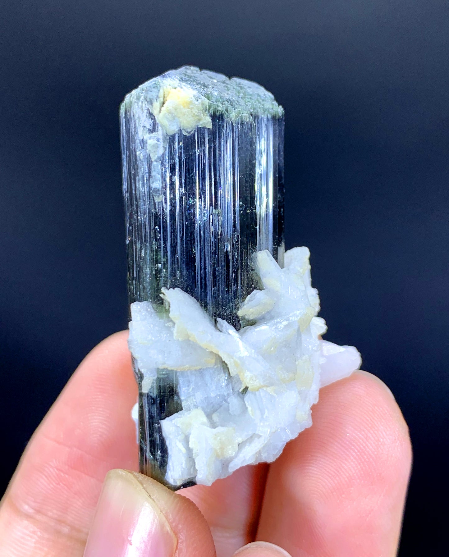 Purple Cap Tourmaline with Albite from Paprok Afghanistan - 32 gram