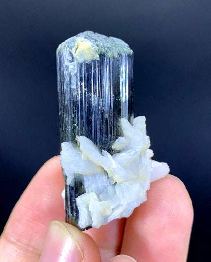 Purple Cap Tourmaline with Albite from Paprok Afghanistan - 32 gram