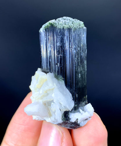 Purple Cap Tourmaline with Albite from Paprok Afghanistan - 32 gram