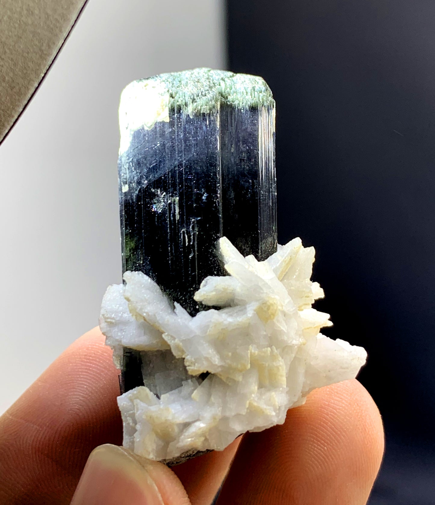 Purple Cap Tourmaline with Albite from Paprok Afghanistan - 32 gram